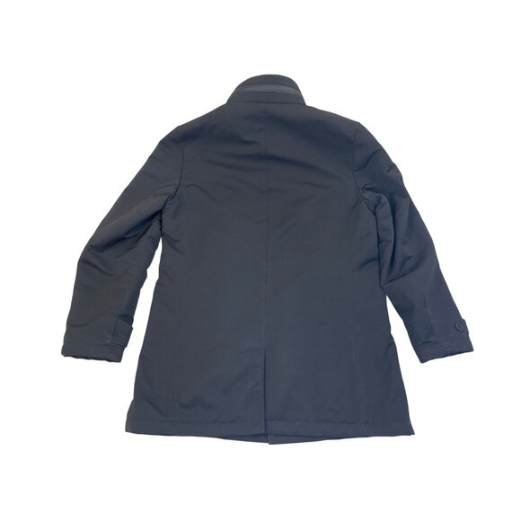 Eredi Pisanó Mens Black Button-Up Coat With Quilted Lining Zippered Pockets - Picture 4 of 11